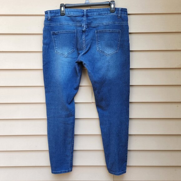 Bee & Ceci Blue Skinny Jeans Medium Wash Cotton Blend Stretch - Picture 7 of 12